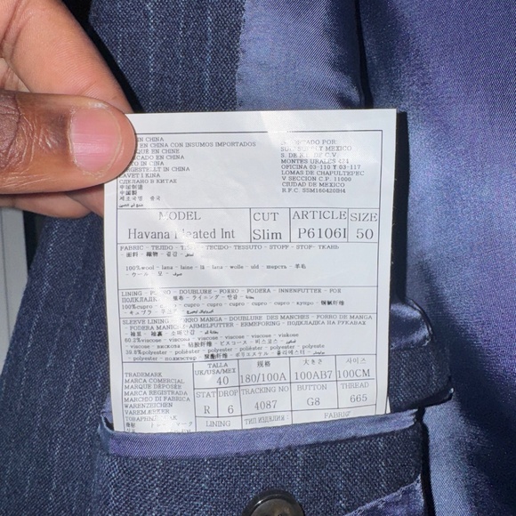 SuitSupply Blazer 40R Blue with Stripes - Picture 5 of 5